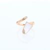 Open Bulgari Gelati ring in pink gold, diamonds and mother of pearl - 360 thumbnail