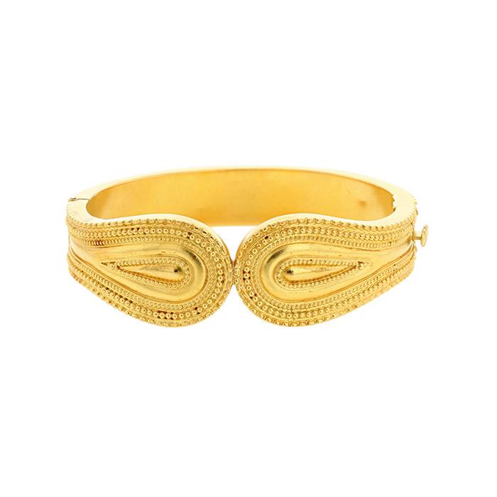 bracelet jonc ouvrant lalaounis en or jaune