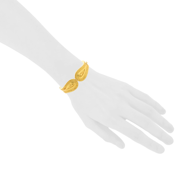Brazalete redondo que se puede abrir Lalaounis  de oro amarillo - Detail D1