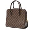 Sac à main Louis Vuitton  Triana en toile damier ébène et cuir glacé marron - 00pp thumbnail