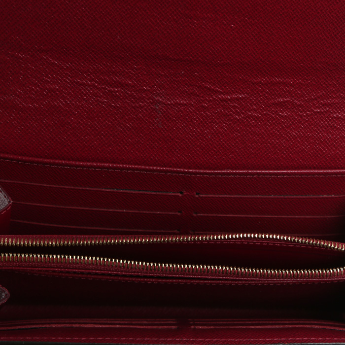 Louis Vuitton  Sarah wallet  in brown monogram canvas  and brown leather - Detail D2