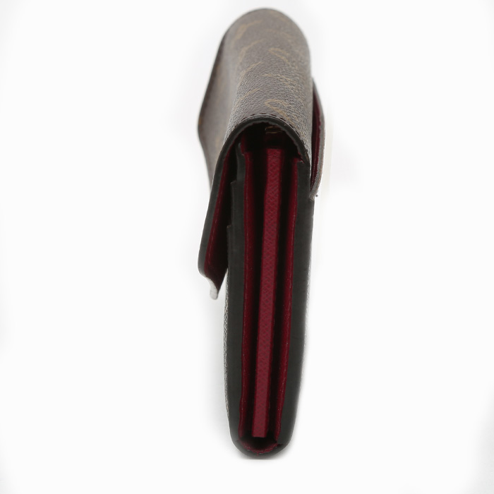 Portefeuille Louis Vuitton  Sarah en toile monogram marron et cuir marron - Detail D6