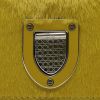 Bolso de mano Dior  Diorever en piel de potro amarilla y cuero amarillo - Detail D1 thumbnail