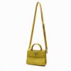 Bolso de mano Dior  Diorever en piel de potro amarilla y cuero amarillo - Detail D2 thumbnail