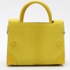 Bolso de mano Dior  Diorever en piel de potro amarilla y cuero amarillo - Detail D8 thumbnail