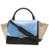 Celine  Trapeze small model  handbag  in tricolor, blue, black and beige leather - 00pp thumbnail