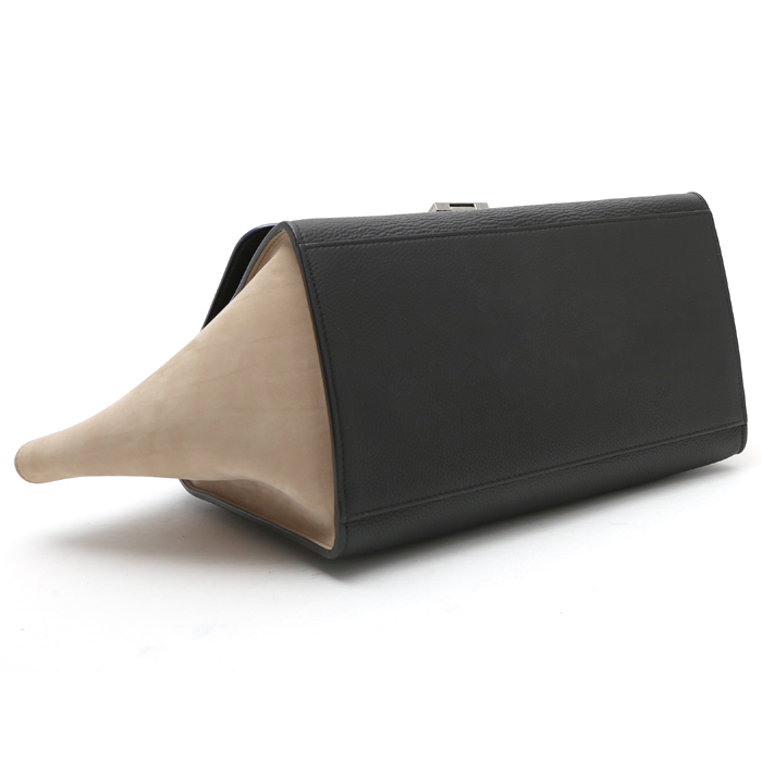 Borsa Celine  Trapeze modello piccolo  in pelle tricolore, blu nera e beige - Detail D5