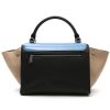 Celine  Trapeze small model  handbag  in tricolor, blue, black and beige leather - Detail D8 thumbnail