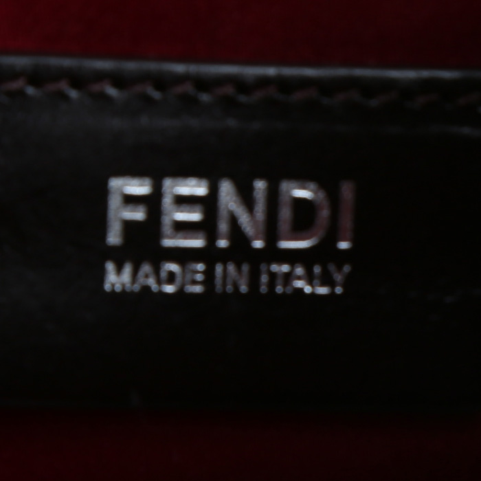 Fendi  Mini Baguette handbag  in silver logo canvas - Detail D3