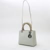 Dior  Lady Dior handbag  in green canvas  and green crocodile - Detail D2 thumbnail