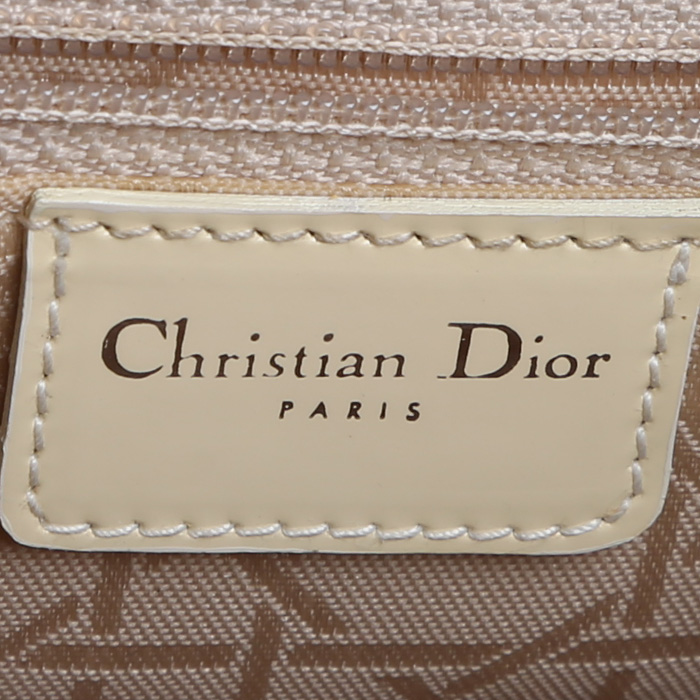 Borsa Dior  Lady Dior in tela verde e coccodrillo verde - Detail D4