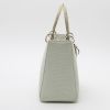 Dior  Lady Dior handbag  in green canvas  and green crocodile - Detail D6 thumbnail