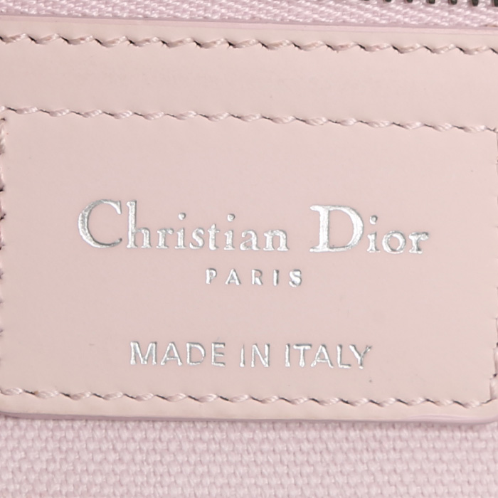 Shopping bag Dior  Shopping in tela rosa e pelle rosa - Detail D3