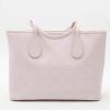 Dior  Shopping shopping bag  in pink canvas  and pink leather - Detail D7 thumbnail