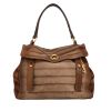 Saint Laurent  Muse Two medium model  handbag  in brown leather  and brown suede - 360 thumbnail