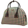 Prada   handbag  in green and pink bicolor  printed canvas - 00pp thumbnail