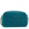 Gucci  GG Marmont Camera shoulder bag  in blue quilted velvet - Detail D8 thumbnail