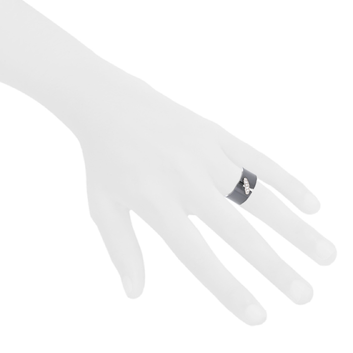 Chaumet Lien ring in white gold, diamonds and ceramic - Detail D1