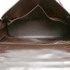 Hermès  Kelly 32 cm handbag  in chocolate brown box leather - Detail D2 thumbnail