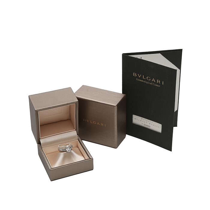 Bague Bulgari  en platine et diamants (1.57 ct.) - Detail D2