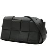 Bottega Veneta  Cassette pouch  in black intrecciato leather - 00pp thumbnail