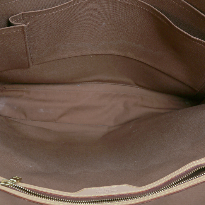 Porte-documents Louis Vuitton  Pegase en toile monogram marron et cuir naturel - Detail D3