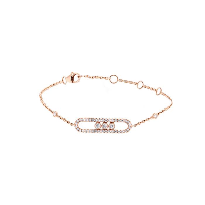 Pink Gold Diamond Bracelet Move Uno