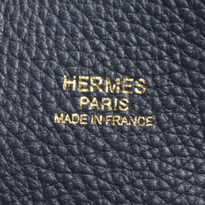 Borsa Hermès  So Kelly in pelle togo blu marino - Detail D4