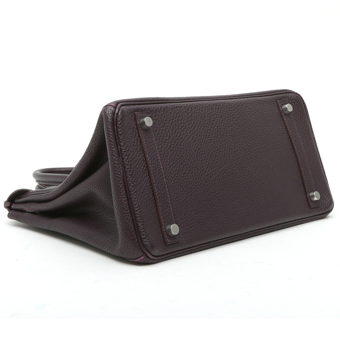 Sac à main Hermès  Birkin 30 cm en cuir togo violet Raisin - Detail D4