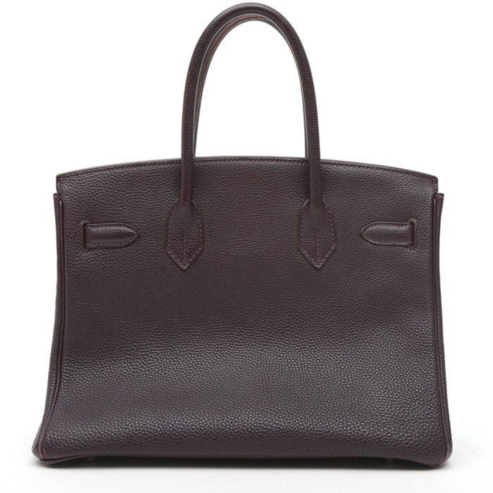Sac à main Hermès  Birkin 30 cm en cuir togo violet Raisin - Detail D7
