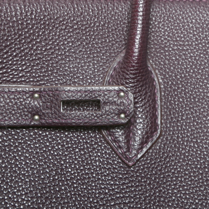 Sac à main Hermès  Birkin 30 cm en cuir togo violet Raisin - Detail D8
