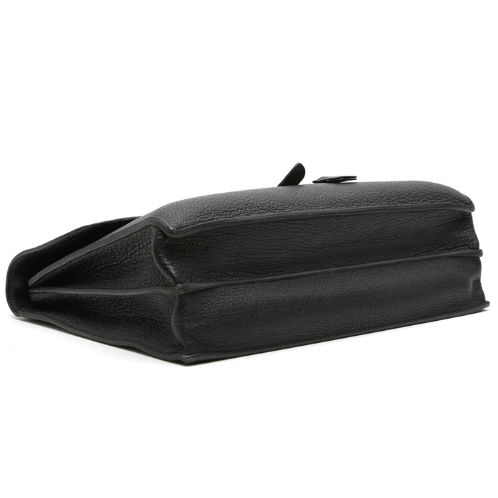 Porte-documents Hermès  Sac à dépêches en cuir de buffle noir - Detail D5