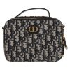 Dior  Box 30 Montaigne handbag  in navy blue monogram canvas Oblique  and navy blue leather - Detail D2 thumbnail