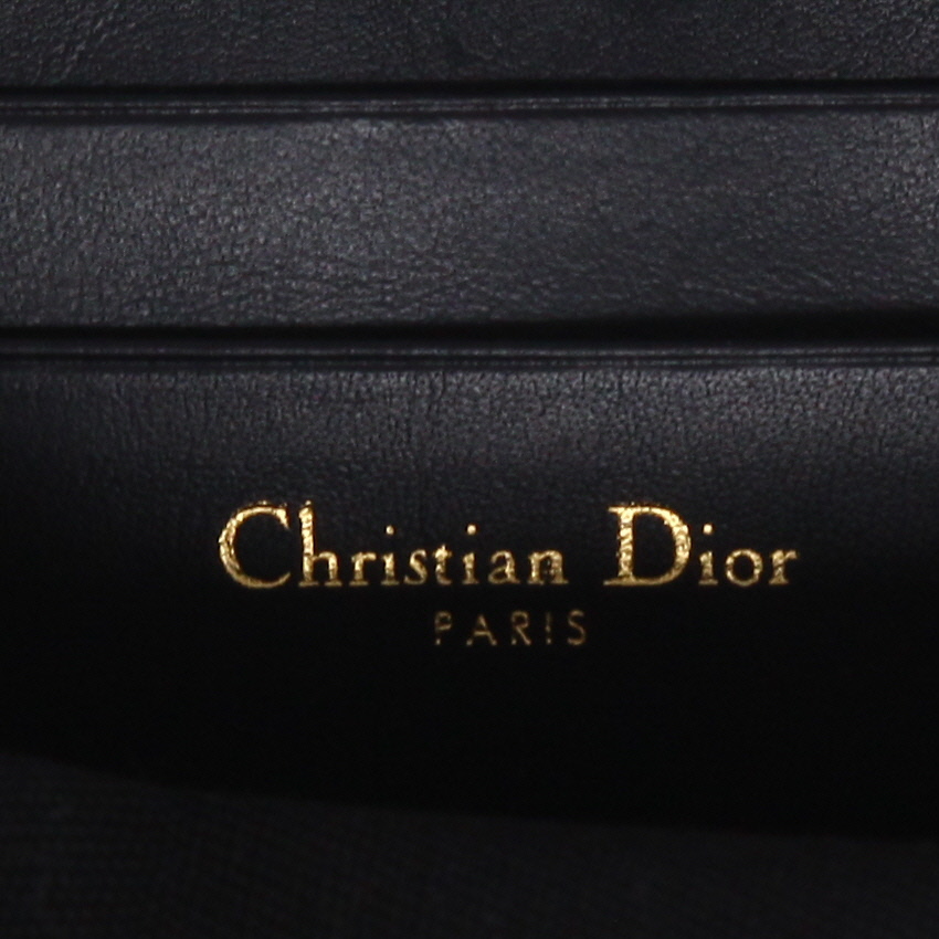 Dior Box 30 Montaigne handbag in navy blue monogram canvas Oblique and navy blue leather - Detail D9