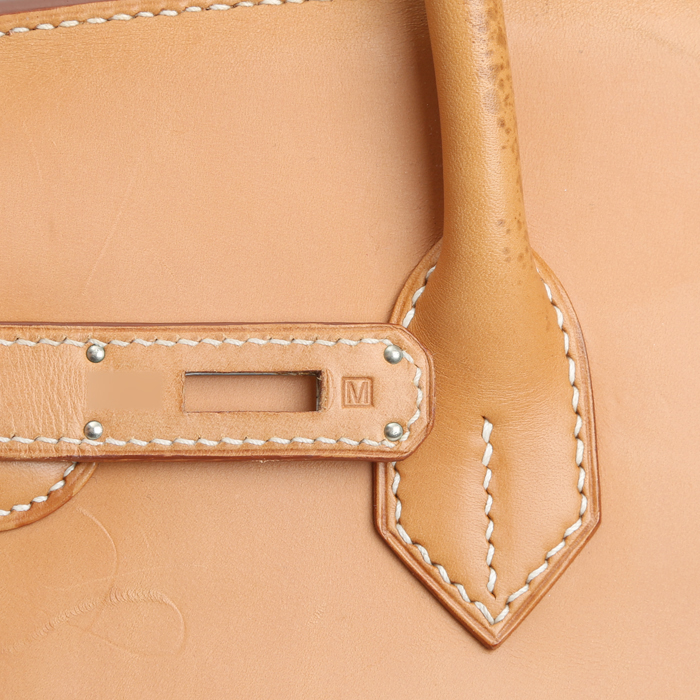 Sac à main Hermès  Birkin 35 cm en cuir naturel - Detail D9