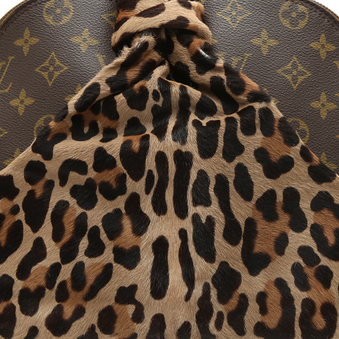 Sac à main Louis Vuitton  Alma Editions Limitées Azzedine Alaia Collaboration Centenaire en poulain et toile monogram marron - Detail D1