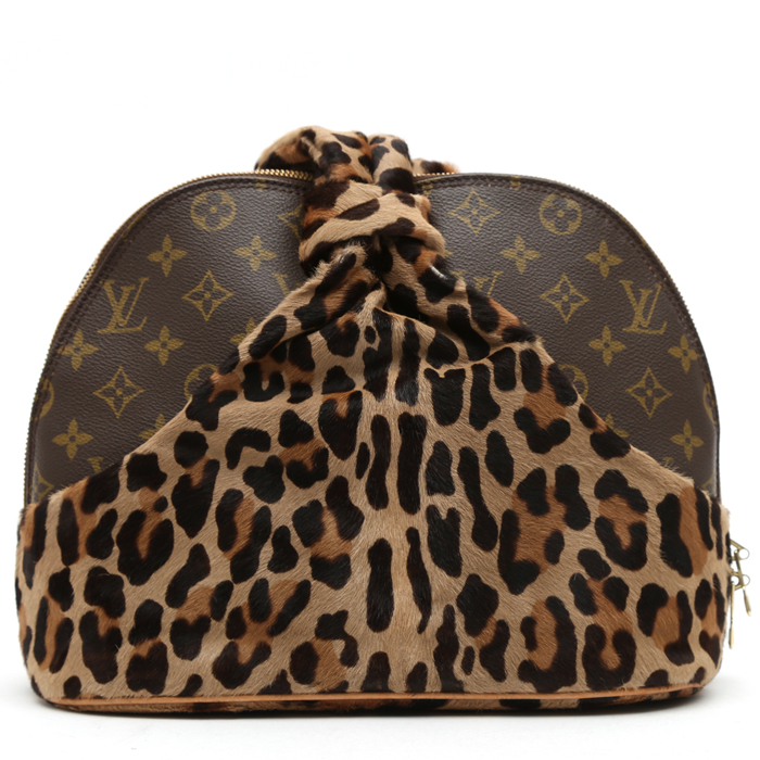 Bolso de mano Louis Vuitton  Alma Editions Limitées en piel de potro y lona Monogram marrón - Detail D8