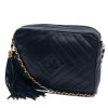 Chanel  Camera shoulder bag  in navy blue quilted leather - 00pp thumbnail