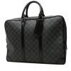 Louis Vuitton  Porte documents Voyage briefcase  in grey damier graphite canvas  and black leather - 00pp thumbnail