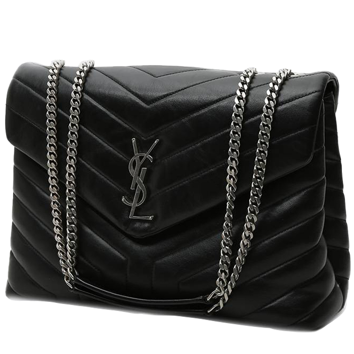 Amazon.com: Yves Saint Laurent, Pre-Loved Black Calfskin Monogram Loulou  Backpack Medium, Black : Luxury Stores