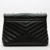 Borsa a tracolla Saint Laurent  Loulou in pelle trapuntata a zigzag nera - Detail D7 thumbnail