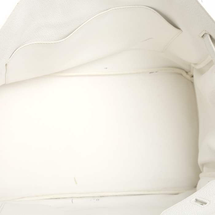Sac à main Hermès  Birkin 35 cm en cuir togo blanc - Detail D3