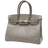 Hermès  Birkin 30 cm handbag  in grey ostrich leather - 00pp thumbnail