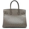 Hermès  Birkin 30 cm handbag  in grey ostrich leather - Detail D7 thumbnail