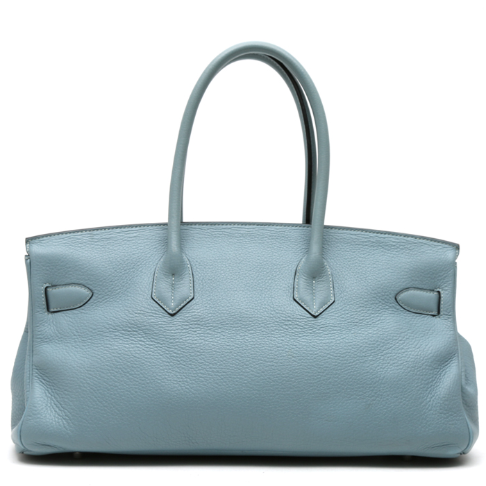 Borsa Hermès  Birkin Shoulder in pelle togo blu - Detail D8