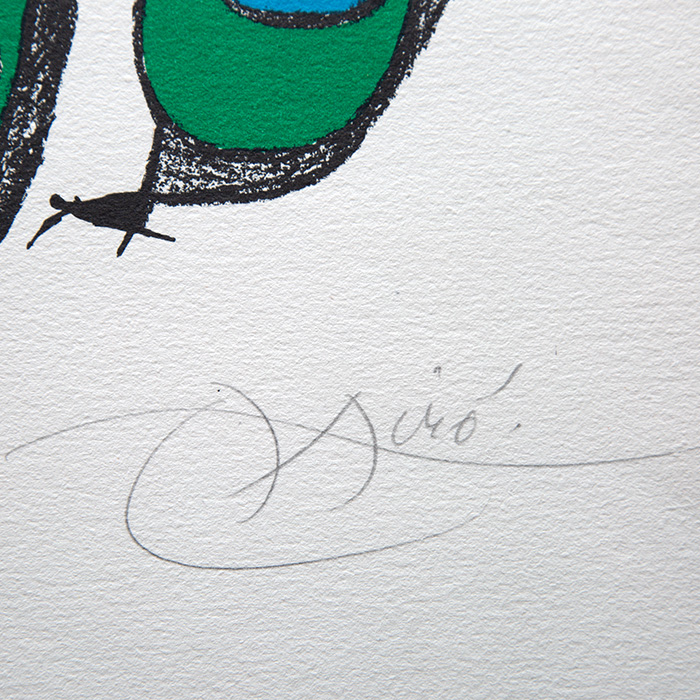 Joan Miró (1893-1983) Miro Sculptor - 1974, Lithograph in colors on paper - Detail D2