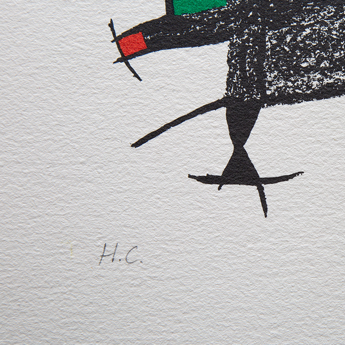 Joan Miró (1893-1983) Miro Sculptor - 1974, Lithograph in colors on paper - Detail D3