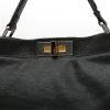 Fendi  Peekaboo medium model  handbag  in black leather - Detail D1 thumbnail