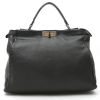 Fendi  Peekaboo medium model  handbag  in black leather - Detail D8 thumbnail