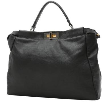 Borsa Fendi  Peekaboo modello grande  in pelle nera